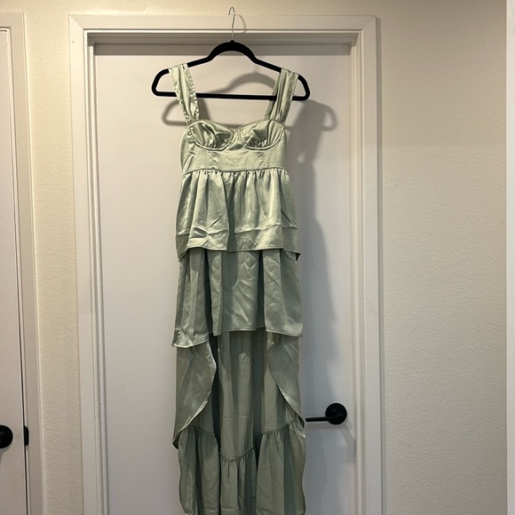 Corset High Low Maxi in Fog Green (We Wore What) Fog Green New Wit Tags 00 - Picture 2 of 5
